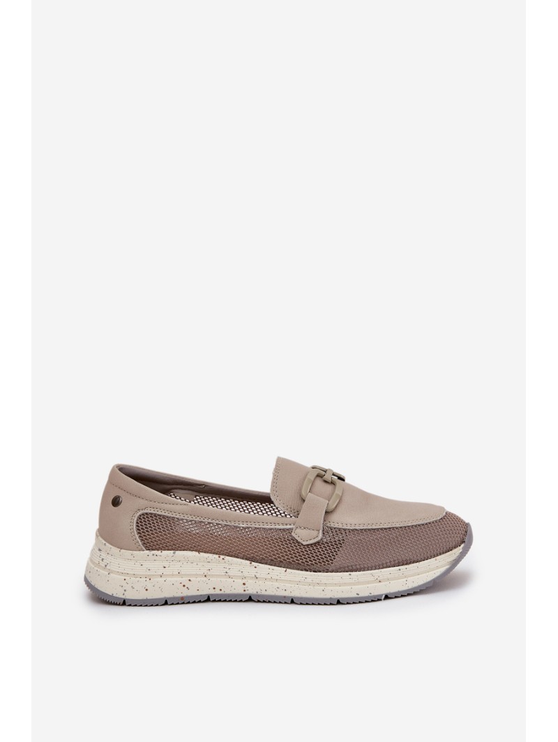 Ladies Leather Moccasins D&A TW210 Gray
