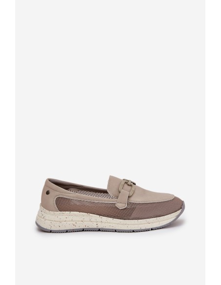 Ladies Leather Moccasins D&A TW210 Gray