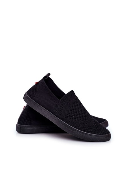 Women's Slip-on Tennis Shoes Black Big Star FF274A609