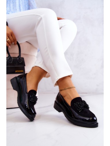 Elegant Patent Loafers Black S.Barski HY51-318 Belize