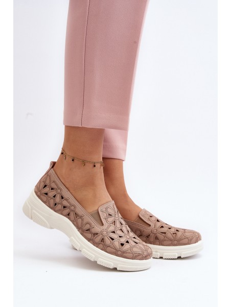 Pink Women's Cutout Loafers Emilei