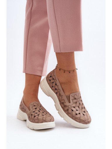 Pink Women's Cutout Loafers Emilei
