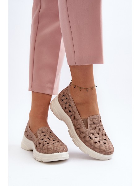 Pink Women's Cutout Loafers Emilei