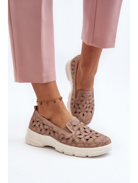 Pink Women's Cutout Loafers Emilei