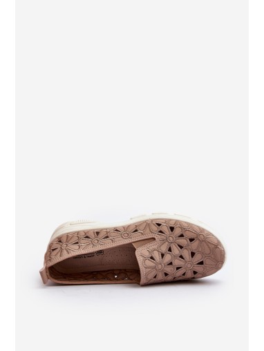 Pink Women's Cutout Loafers Emilei