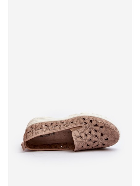 Pink Women's Cutout Loafers Emilei