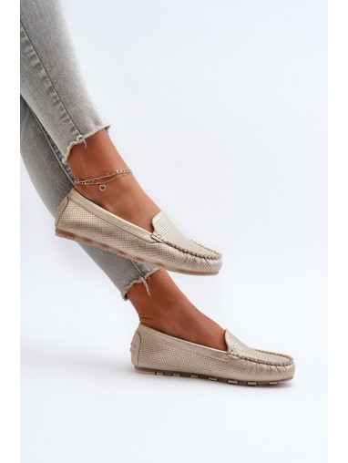 Women's Gold Loafers Ranica