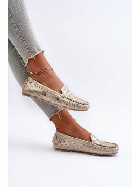 Women's Gold Loafers Ranica