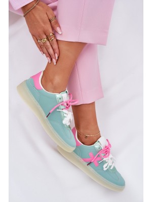 Low Women's Sports Shoes In Leopard Mint Pink Zelevelis