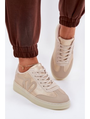 Low Women's Sports Shoes Made Of Eco Leather Beige Iladira
