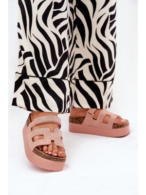 Slippers On A Massive Platform Pink Daldiva