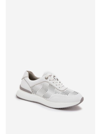 Leather Sports Shoes Women's Sneakers S.Barski LR51-551 White