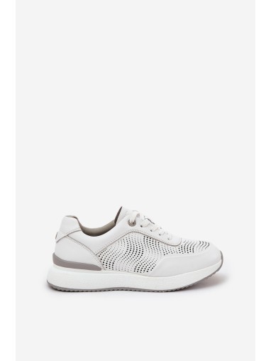 Leather Sports Shoes Women's Sneakers S.Barski LR51-551 White