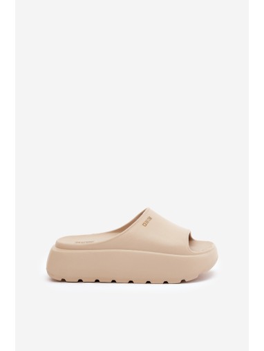 Women Foam Slippers On Platform Big Star RR274A569 Beige