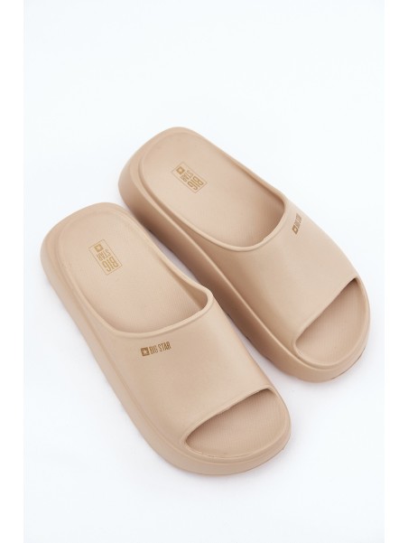 Women Foam Slippers On Platform Big Star RR274A569 Beige