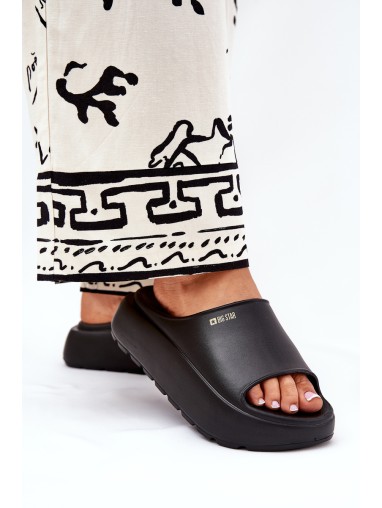 Ladies Foam Slippers On Platform Big Star RR274A567 Black