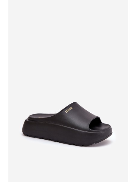Ladies Foam Slippers On Platform Big Star RR274A567 Black