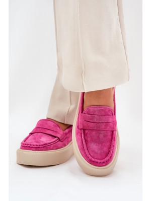 Women's Suede Moccasins On Platform Vinceza 79535 Fuchsia 2