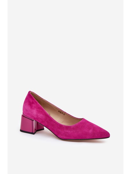 Suede Smooth Court Shoes With Pointed Toes Vinceza 66736 Fuchsia