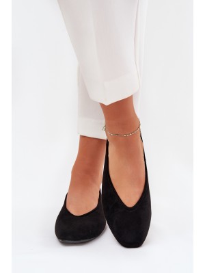 Classic Ballet Flats Made Of Eco Suede Black Osallin 2