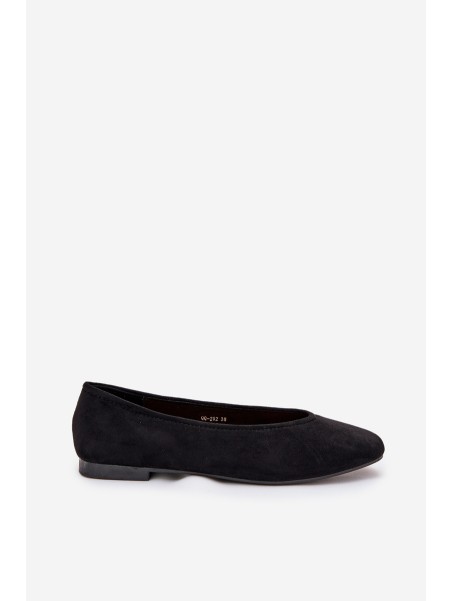 Classic Ballet Flats Made Of Eco Suede Black Osallin