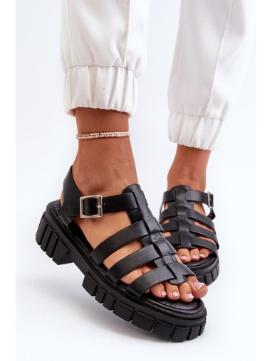 Women's Black Roman Sandals Rosarose