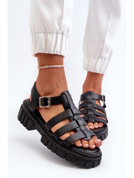 Women's Black Roman Sandals Rosarose
