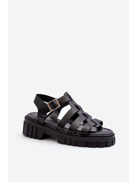 Women's Black Roman Sandals Rosarose