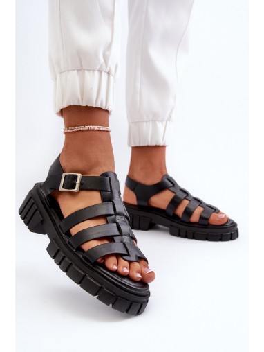 Women's Black Roman Sandals Rosarose