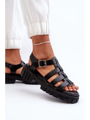 Women's Black Roman Sandals Rosarose