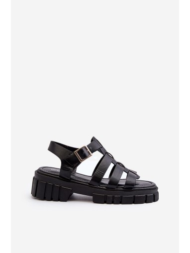 Women's Black Roman Sandals Rosarose