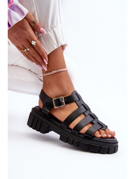 Women's Black Roman Sandals Rosarose