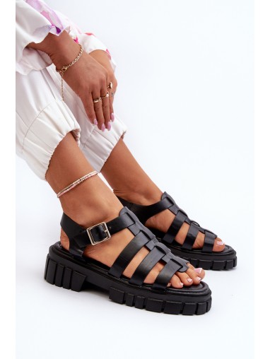 Women's Black Roman Sandals Rosarose