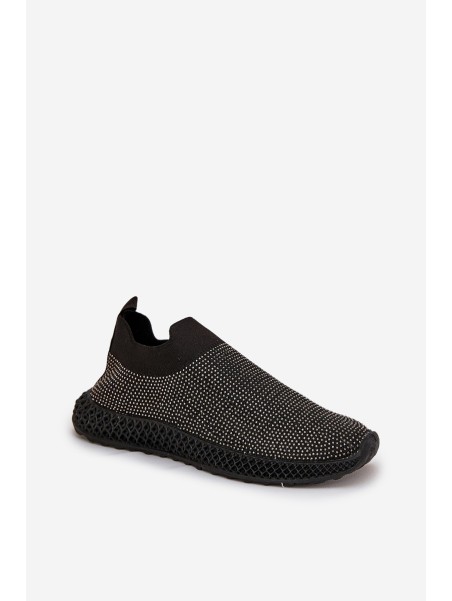 Ladies Slip-On Sports Shoes With Decoration D&A TW121 Black