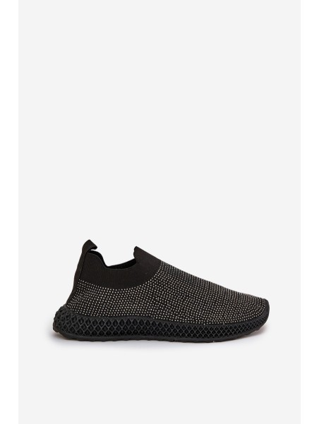 Ladies Slip-On Sports Shoes With Decoration D&A TW121 Black