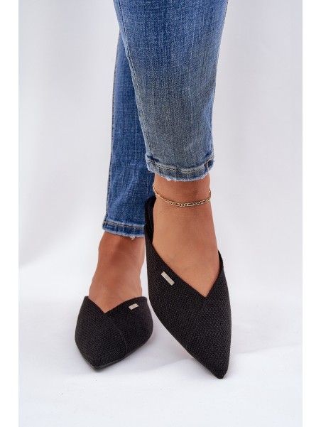 Ladies Slippers With Pointed Toes Big Star RR274210 Black