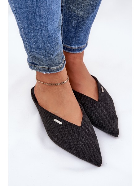 Ladies Slippers With Pointed Toes Big Star RR274210 Black