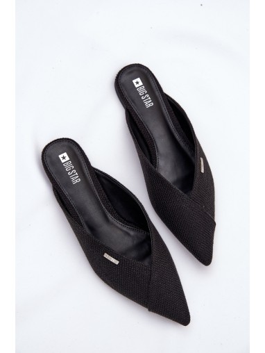 Ladies Slippers With Pointed Toes Big Star RR274210 Black