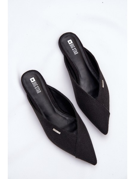 Ladies Slippers With Pointed Toes Big Star RR274210 Black