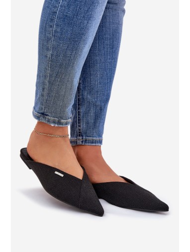 Ladies Slippers With Pointed Toes Big Star RR274210 Black
