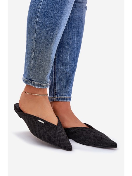 Ladies Slippers With Pointed Toes Big Star RR274210 Black