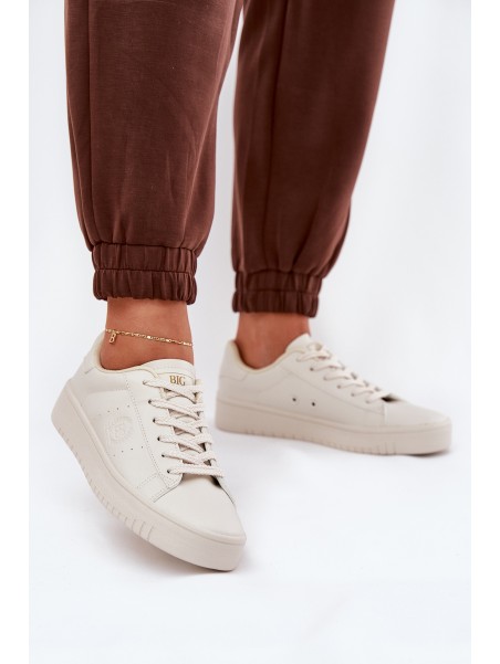 Low Women's Sneakers Made Of Eco Leather Big Star NN274578 Beige