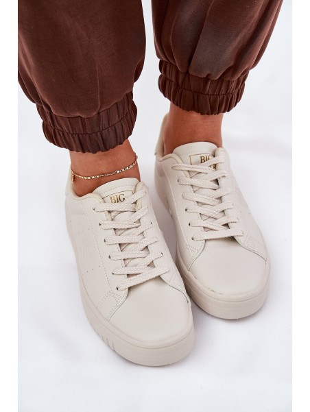 Low Women's Sneakers Made Of Eco Leather Big Star NN274578 Beige