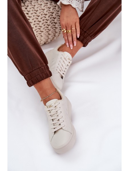 Low Women's Sneakers Made Of Eco Leather Big Star NN274578 Beige