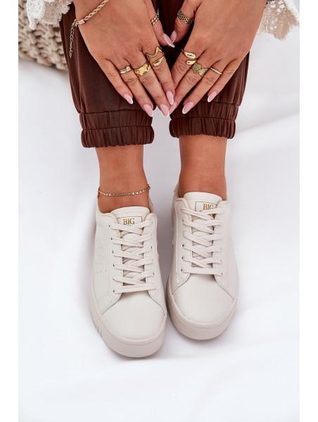Low Women's Sneakers Made Of Eco Leather Big Star NN274578 Beige