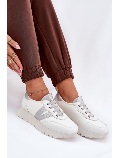 Womens Sports Shoes On Platform Vinceza 58510 White