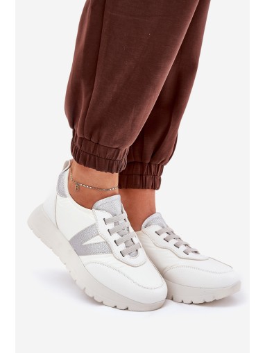 Womens Sports Shoes On Platform Vinceza 58510 White