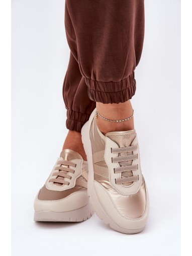 Women's Sports Shoes On Platform Vinceza 58510 Gold