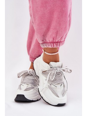 Sneakers Women Sports Shoes With Double Lacing White Efobell 2