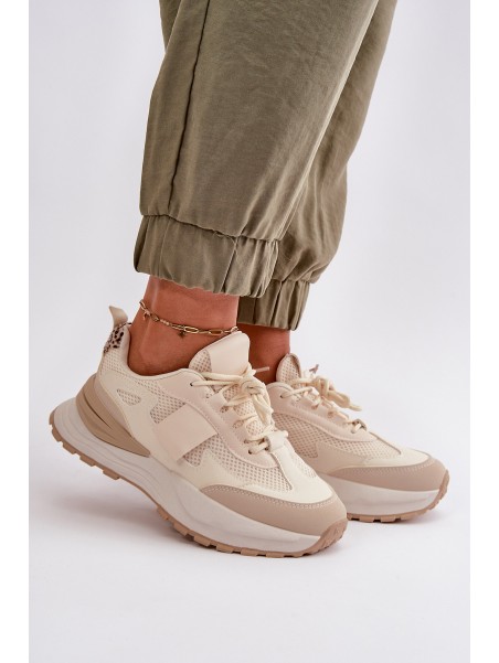 Women's Platform Sneakers Beige Nevelaine